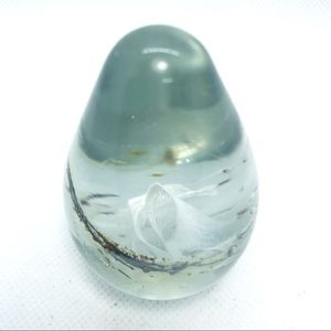 Glass Egg Paperweight